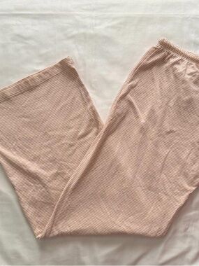 Brandy Melville pink striped Anastasia drawstring pj pants & scrunchie set